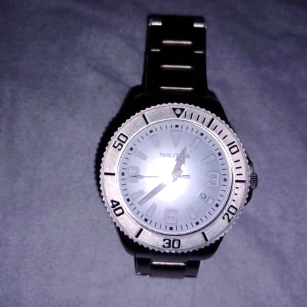 Mens Nautica Stainless Steel Wrist Watch